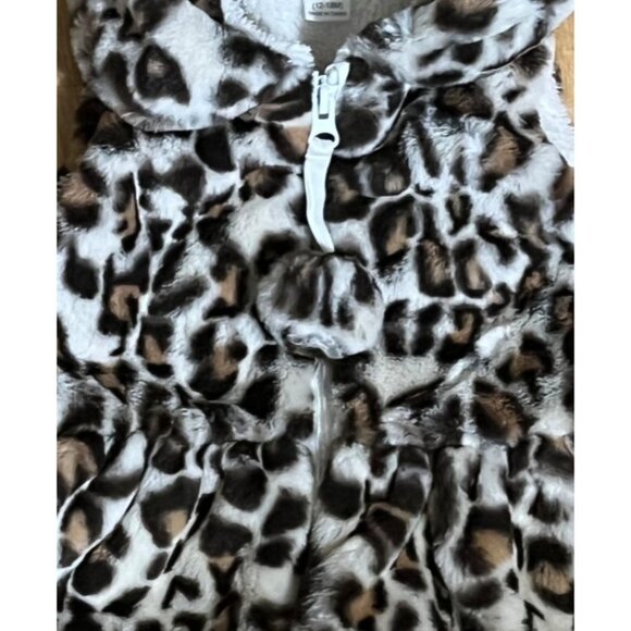 Mud Pie 12-18m NWT ivory brown cinched faux fur vest minky soft pom pom - Picture 2 of 2